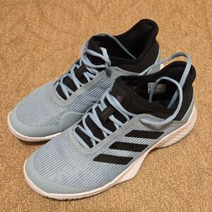 Adidas Men's Light Blue and Black Athletic Shoes